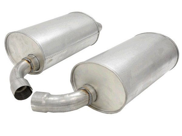 1973 C3 Corvette Pair Aluminized Mufflers 2 1/2 Inch