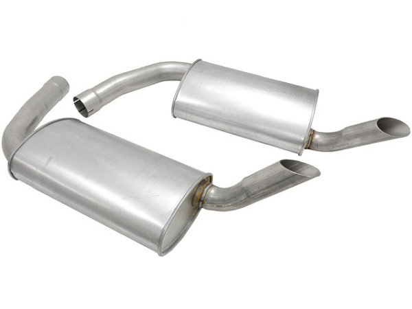 1974-1979 C3 Corvette Aluminized Hideaway Mufflers Dual Exhaust Pair 2 1/2 inch