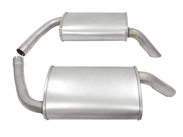 1974-1979 C3 Corvette Aluminized Hideaway Mufflers Pair 2 inch