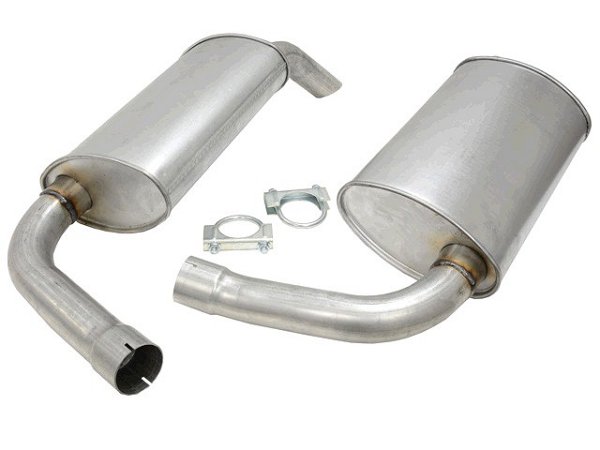 1975-1977 C3 Corvette Aluminized Hideaway Mufflers 2 1/4 Inch