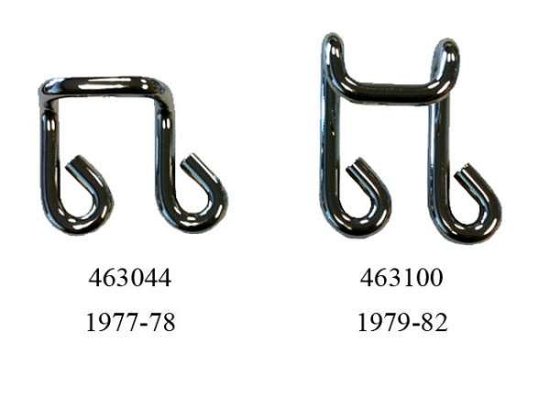 1977-1978 C3 Corvette Hood Latch Strikers Polished Stainless Steel