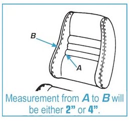 1978-1982 seat foam measurement