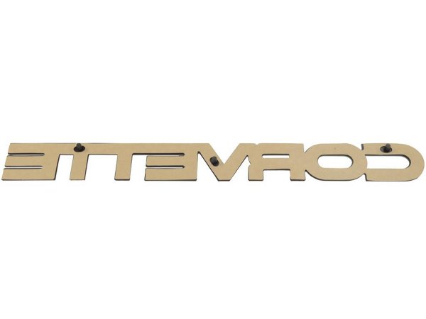 1984-1990 C4 Corvette Rear Bumper Emblem Silver Finish