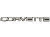 1984-1990 C4 Corvette Rear Bumper Emblem Silver Finish