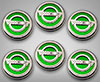 1984-1996 C4 Corvette Style Fluid Cap Cover Sets 6PC - Manual Transmission