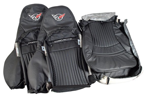 C5 Corvette Replacement Embroidered Leather Seat Covers