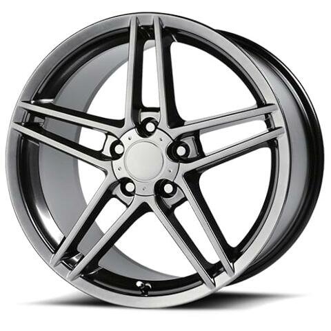 2005-2013 C6 Corvette Dark Hyper Black Replica Wheel 18in X8.5in Front 2005-2013 C6 Corvette Dark Hyper Black Replica Wheel 18in X8.5in Front