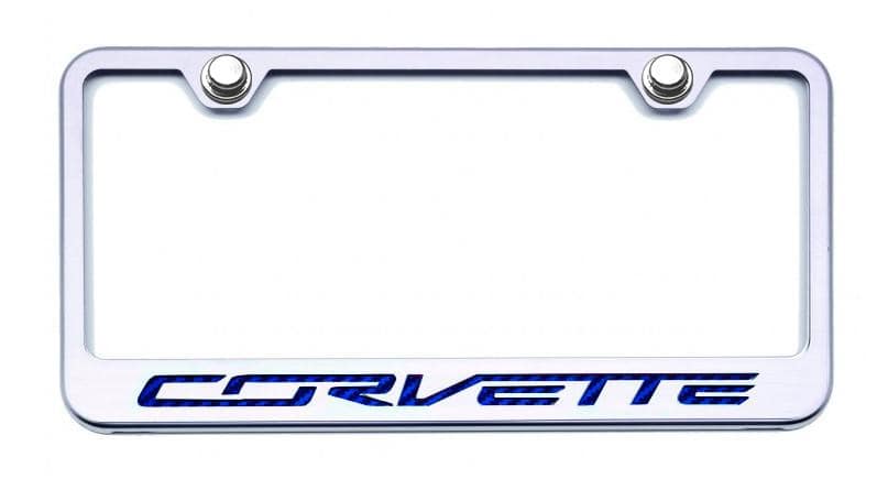 2005 2013 C6 Corvette License Plate Frame Corvette Inlay Lettering