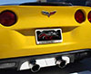 2005-2013 C6 Corvette License Plate Frame Corvette Inlay Lettering - Brushed Stainless, Choose Color