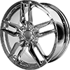 2005-2013 C6 Corvette Performance Replicas Z51 Style Split Spoke Chrome Wheel Rim 18x9.5" - Fits C6 Z06 Front