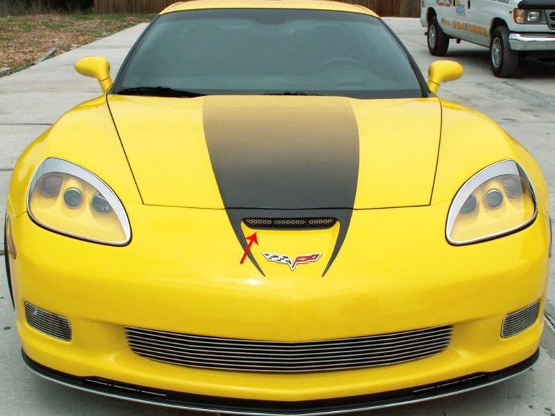 2006-2013 C6 Corvette Stainless Hood Vent Grill Insert.