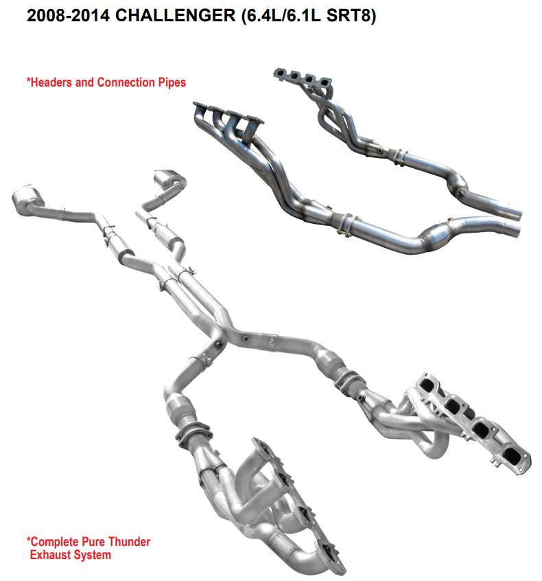 2008-2014 Dodge Challenger SRT8 American Racing Headers Exhaust System 2008-2014 Dodge Challenger SRT8 American Racing Headers Exhaust System