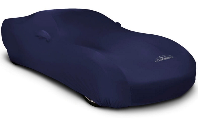 2008-2023 Dodge Challenger Coverking Satin Stretch Car Cover Dark Blue