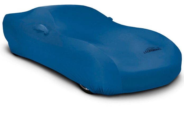 2008-2023 Dodge Challenger Coverking Stretch Car Cover Grabber Blue