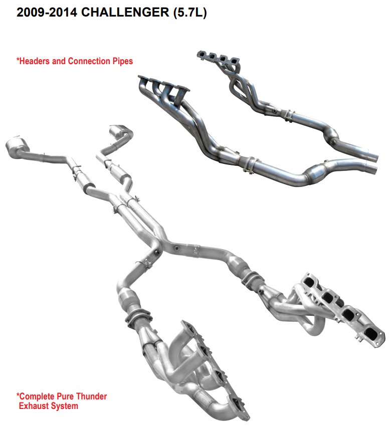2009-2014 Dodge Challenger R/T American Racing Headers Exhaust System 2009-2014 Dodge Challenger R/T American Racing Headers Exhaust System