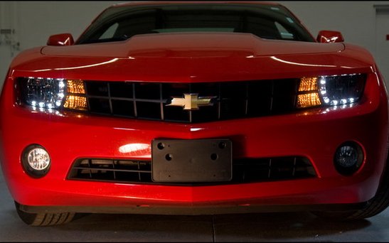 2010 - 2013 Camaro DRL LED Headlights Black