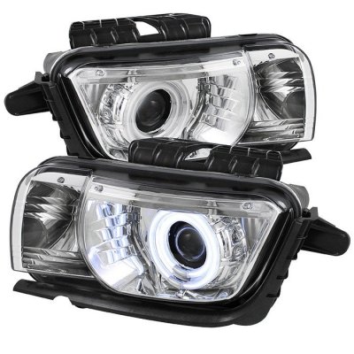 2010-2013 CAMARO PROJECTOR HEADLIGHTS DUAL HALO CHROME