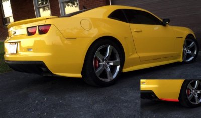 2010-2013 Camaro rear bumper side extensions