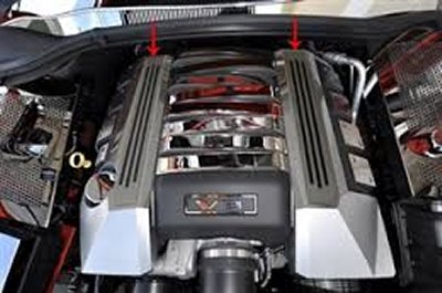 2010-2014 Camaro Fuel Rail Covers ribbed 