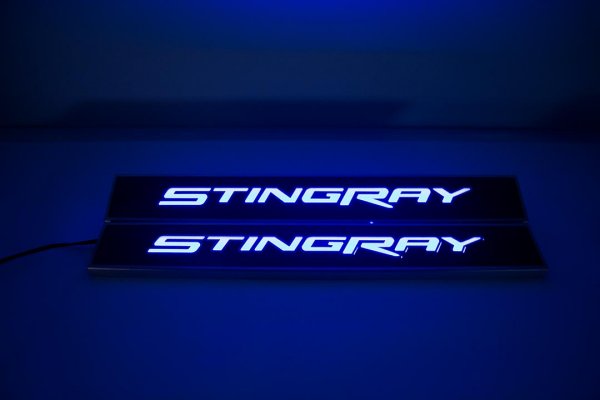 2014-2018 C7 Corvette Stingray Illuminated Carbon Fiber Sill Plates