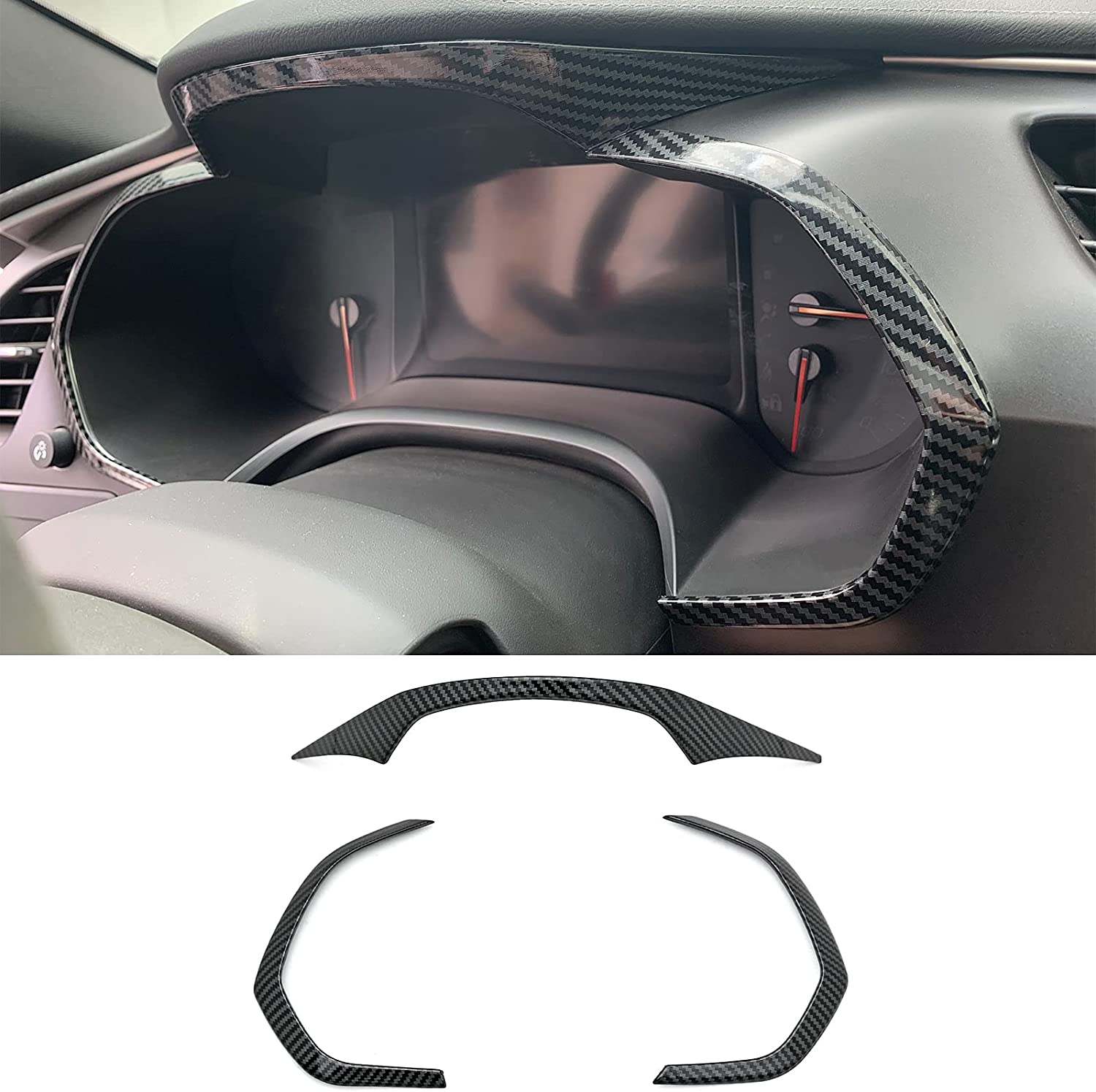 2014-2019 C7 Corvette Carbon Fiber Dash Speedometer Trim Covers