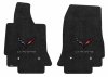 C7 Corvette Carbon Fiber Flag with Corvette Lettering Floor Mats