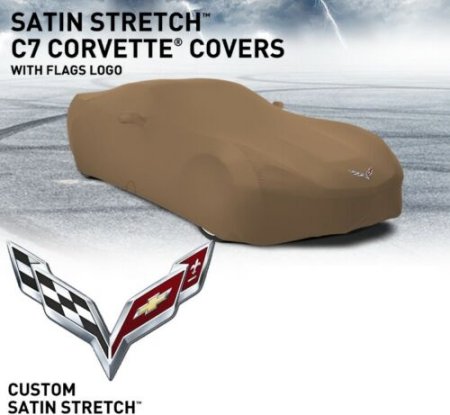 2014-2019 C7 Corvette Coverking Kalahari Tan Custom Satin Stretch Car Cover
