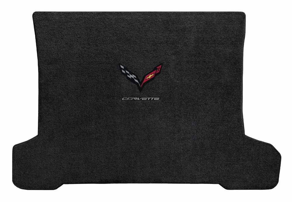 C7 Corvette Lloyd Carbon Fiber Flag with Corvette Lettering Double Logo Cargo Mat