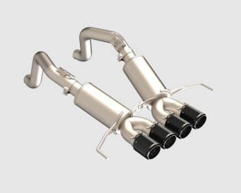 2014-2019 C7 Corvette MBRP 3 inch Axle-Back Quad Rear Exit Exhaust Carbon Fiber Tips