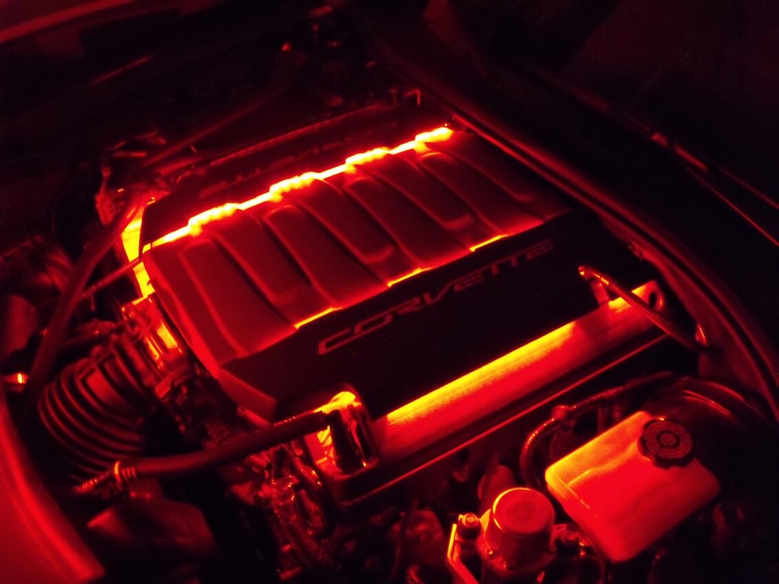 C7 Corvette Switched Fuel Rail Cover Lighting Kit