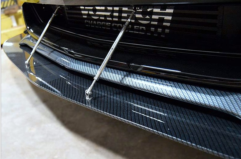 2015 Ford Mustang MRT Front Splitter in Hydro Carbon Fiber
