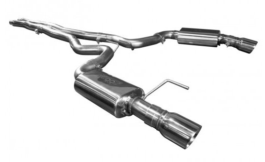 2015-2017 Mustang GT Convertible Exhaust With X-Pipe With Polished Tips