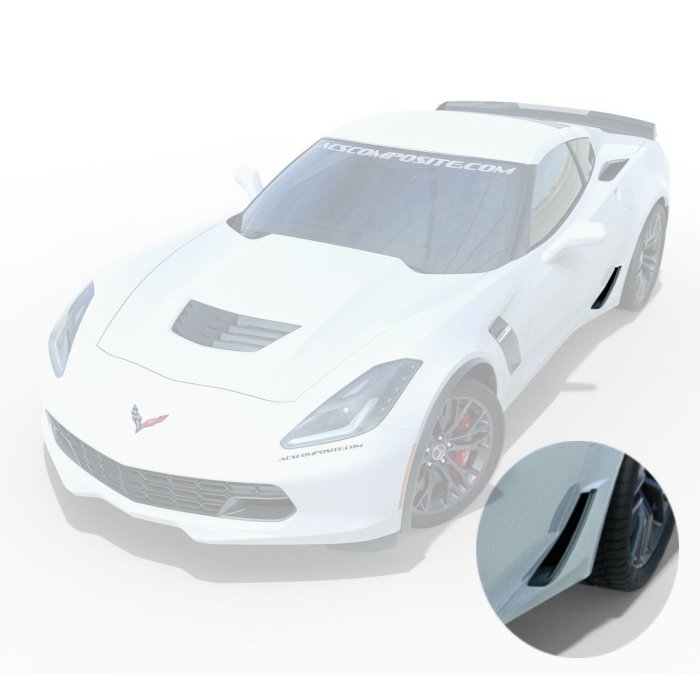 2015-2018 C7 Corvette ZO6 and Grand Sport Brake Intake Scoop Covers