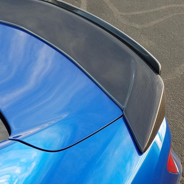 2016-2017 Camaro Carbon Fiber Rear Spoiler With Adjustable Wicker Bill Installed