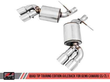 2016-2023 Camaro SS And ZL1 AWE Touring Edition Axle-Back Quad Tips