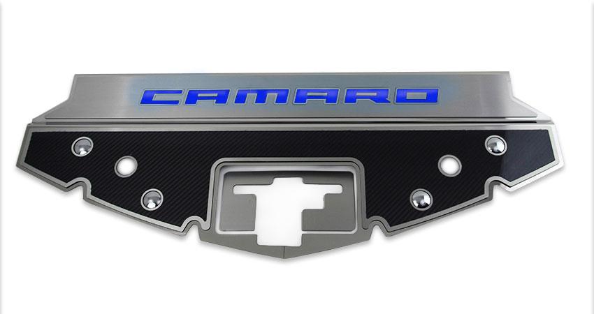 2016-2020 Camaro 6th Generation Illuminated Carbon Fiber Front Header Plate