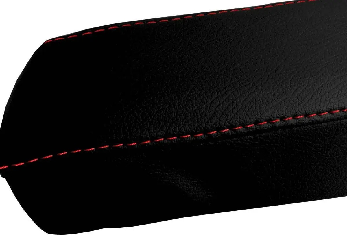 2016-2023 Chevrolet Camaro Console Lid Armrest Cover Leather Red Stitch