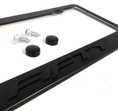 2017 Camaro FIFTY Logo Stealth Blackout License Plate Frame