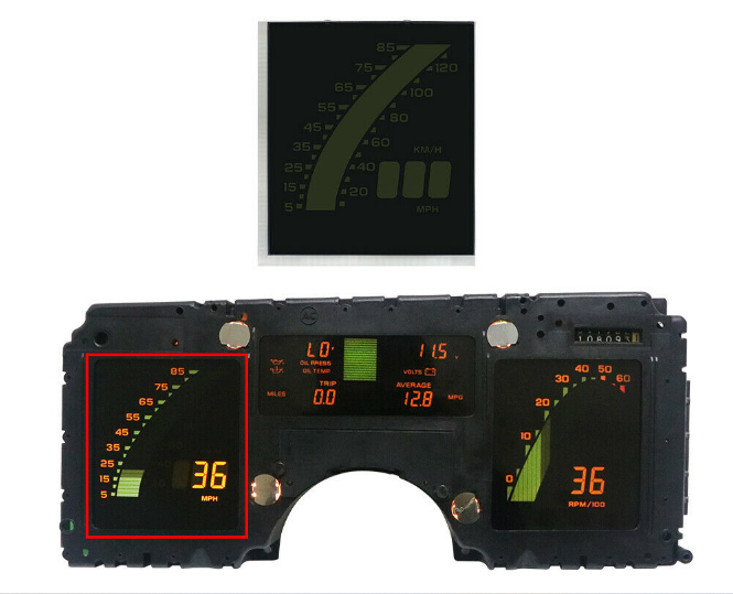1985-1989 C4 Corvette Digital Cluster Speedometer Display