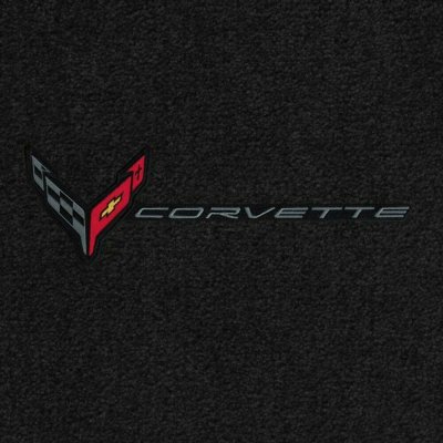 2020-2021 C8 Corvette Lloyd Floor Mats C8 Flags Black and Corvette Word Combo