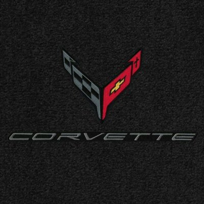 2020-2021 C8 Corvette Lloyd Floor Mats - C8 Flags Carbon & Corvette Word Carbon