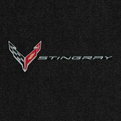 2020-2021 C8 Corvette Lloyd Floor Mats - C8 Flags Silver and Stingray Word Combo