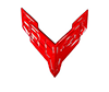 2020-2025 C8 Corvette Custom Painted Front Crossed Flags Emblem