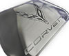 2020-2023 C8 Corvette Etched Logo Frunk Panel W/ Brushed Trim Ring - Polished Stainless Steel