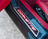2020-2024 C8 Corvette Illuminated Corvette Style Replacement Carbon Fiber Door Sill Inserts 2pc