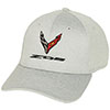 C8 Corvette Ralph White Merchandising Z06 Embroidered Heathered Cap With Flags - Light Grey
