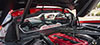 2020-2025 C8 Corvette Rear Window Frame Corvette Style - Carbon Fiber W/ Brushed Trim