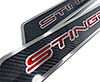 2020-2023 C8 Corvette Stingray Style Replacement Door Sill Inserts 2pc - Carbon Fiber/stainless - Choose Color