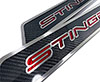 2020-2025 C8 Corvette Stingray Style Replacement Door Sill Inserts 2pc - Carbon Fiber/stainless - Choose Color