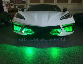 2020-2023 C8 Corvette Custom LED Add On Front Grille RGB LED Kit